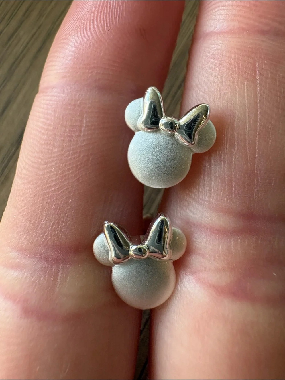 Disney Sterling Silver Minnie Mouse Stud Earrings
